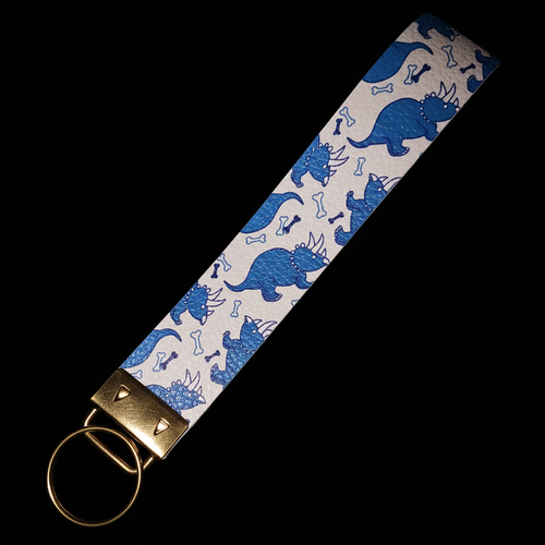 Dino Keychain Black Background