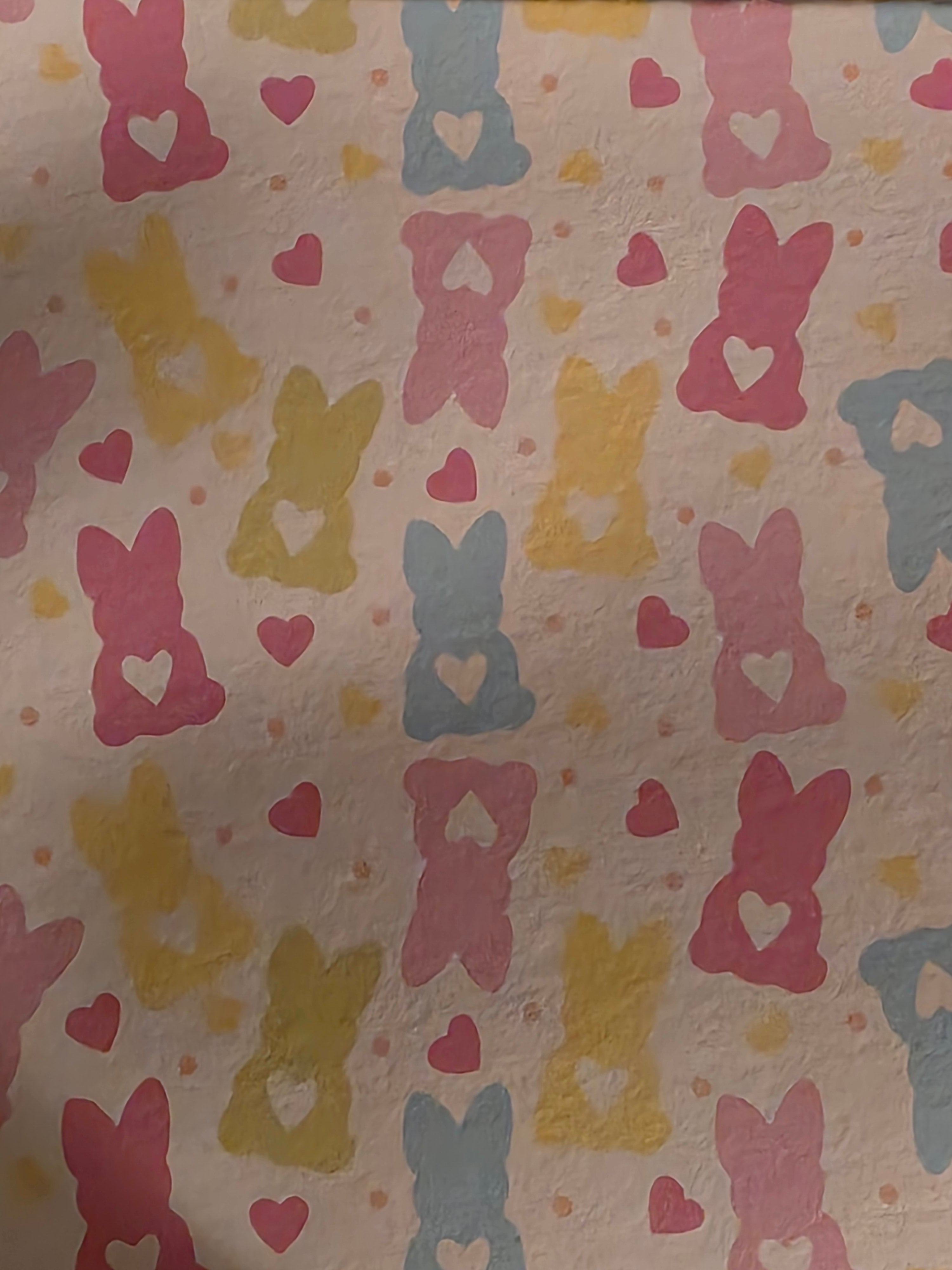 Easter Bunny & Hearts Keychain